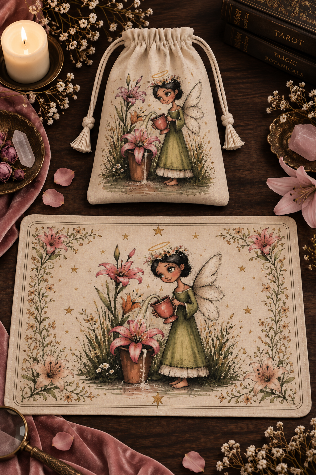 PRE-ORDER Temperance Ritual Set — Tenderly Vibe Pouch & Reading Cloth